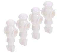 Operitacx 4PCS Foosball Men Replacement Parts - Professional Table Soccer Player Set (White) for Tournament Foosball Game - Durable Resin Football Machine Accessories