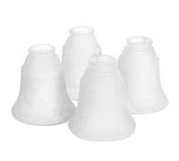 Operitacx 4pcs Frosted Glass Light Shades for Ceiling Lights, Elegant White Glass Lampshades that Create Warm Glow and Reduce Glare, for Home Decors and Cozy Atmospheres