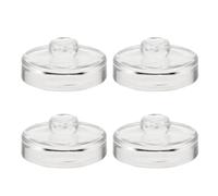 Operitacx 4pcs Glass Fermentation Weights for Wide Mouth Mason Jars, 2.8" Pickle Jar Press Weight with Easy Grip Handle, Canning Supplies for Kimchi, Sauerkraut