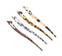 Operitacx 4pcs Hair Chopstick Hair Bun Accessories Retro Acetate Sheet Portable Easy to Match for Female Friends