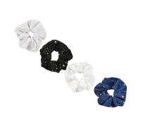 Operitacx 4pcs Hair Scrunchies Elastic Hair Rings Star Pattern Cloth Material Flexible to Prevent Breakage Elegant Stylish for Women Daily Life