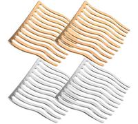 Operitacx 4pcs Hair Side Combs Teeth Hair Comb 1.57x1.57x0.20in Metal Sturdy Lightweight Holds Hairstyles Easy to Pin Women Bridesmaid Decorative Simple for Dating