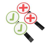 Operitacx 4pcs Handheld Game Paddles for Kindergarten Lightweight Voting Cards with Yes No Signs Interactive Classroom Answer Tools for Student-teacher Engagement and Quick Feedback
