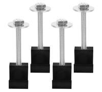 Operitacx 4pcs Heavy Duty Pickup Truck Toolbox Clamps J-Shaped Aluminum Alloy Mounting Kit Space Saving Tool Box Tie Downs for Secure Toolbox Installation