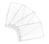 Operitacx 4Pcs Horizontal Id Badge Holder Card Protector Horizontal Badge Sleeve for Office Use with Frosted Surface for Comfortable Grip