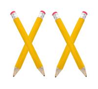 Operitacx 4pcs Jumbo Giant Yellow Wood Pencils Large Creative Drawing Tools for Classroom Supplies Birthday Party Favors Graduation Decor Vibrant Party Props