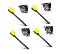 Operitacx 4pcs Long Handle Car Tire Brush for Detailing and Wheel Cleaning