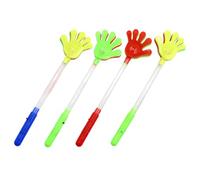Operitacx 4pcs Luminous Hand Clapper, Plastic Party Cheer Props with Loud Noise, for Anniversary Celebrations and New Year Events Random Color