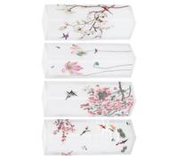 Operitacx 4pcs Matte Frosted Semi- Square Chinese Style Lipstick Tubes DIY Refillable Lipstick Containers for Homemade Lip Balm and Lip Gloss