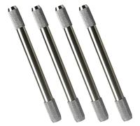 Operitacx 4Pcs Metal Pencil Extenders Dual Tip Durable Art Pencil Lengtheners Portable Crayon Extension for Artists Students and Office Supplies