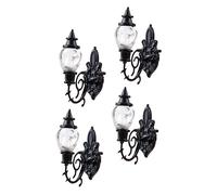 Operitacx 4pcs Miniature Wall Lamp Model Moss Micro Landscape Wall Light Led Lamp Diy Table Decor for Wargame Terrain