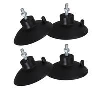 Operitacx 4pcs Nonskid Suction Cup Feet with M6 Screw Mount and Hexagon Nut for Industrial French Fry Cutter, Black PVC Anti-Slip Pads Designed for Fast-paced Kitchen Operations and Secure