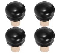Operitacx 4pcs Oak Barrel Cork Bung Reusable Airtight Wood Stopper Vintage Classic Style Unique Wood Grain Whiskey Aging Barrel Home Bar Decoration