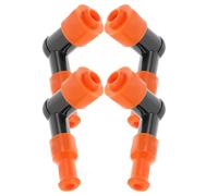 Operitacx 4pcs Plastic Spark Plug Caps for Engine with Stable Ignition Performance and Spark Leakage Prevention, Suitable for Challenging Terrains and Outdoor Adventure in Orange