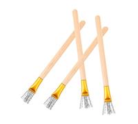 Operitacx 4pcs Pottery Wire Texture Brush with Durable Metal Wire and Wooden Grip for Precise Clay Rust Resistant Tools for Artists and Pottery Adults