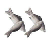 Operitacx 4pcs Realistic Artificial Fish Props Set Pu Material Simulated Crucian and Sea Fish Models Lifelike Fake for Photography Food Display and Kitchen Decoration