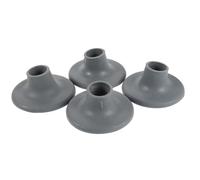 Operitacx 4pcs Replacement Rubber Foot Pads for Bath Stool and Commode Chairs, Rounded Suction Cup Design, Anti-Collision, Supports Easy Movement, for Bathroom and Marble Surfaces