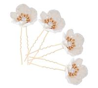 Operitacx 4pcs Retro Style Hair Pins with Pearl Flower Shape, Elegant Hair Decoration Accessories for Ladies, for Casual and Celebrations