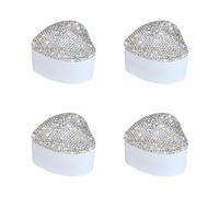 Operitacx 4pcs Rhinestone Heart Shaped Jewellery Box for Rings