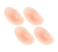 Operitacx 4pcs Skin Tone Silicone Shoulder Pads Set, Self-Adhesive Invisible Shoulder Enhancer Inserts for Women’s Clothing, Anti-Slip Soft Cushion Pads for Dress Straps and Blouses