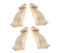 Operitacx 4pcs Solid Wood Carved Corbels Decorative Furniture Applique European Style Design, Easy Installation and Sturdy for Doorway and Embellished Trim in Rustic Home Decor