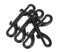 Operitacx 4pcs Spring Chain Buckle Key Bolt Snap Hooks Large Clips Heavy Duty Chain Clips Double Hook End Stainless Snap Clips Hardware Bolt Snaps Trigger Snap Metal Clips Clasp Black Iron