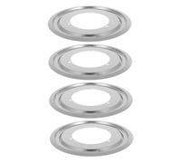 Operitacx 4pcs Stainless Steel Gas Stove Drip Pans Thickened Cooktop Spill Trays for Efficient Drainage Easy Cleaning Durable Range Burner Liners for Safe Cooking