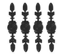 Operitacx 4pcs Vintage Cabinet Handles: Zinc Alloy Kitchen Hardware Pulls - Decorative Single Hole Knobs with Screw for Drawers, Doors, Cabinets, Dressers, and Wardrobes, Black