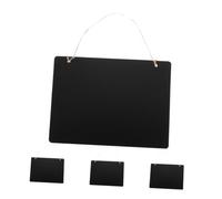 Operitacx 4pcs Wooden Hanging Double Sided Chalkboard Signs Erasable Message Boards with Easy to Clean Surface Portable Lightweight Design for Party Wedding Office Wall Decor