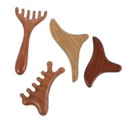 Operitacx 4pcs Wooden Scalp Massage Comb Wide Teeth and Smooth Surface, Wood Hand Massage Tool for Neck, Shoulder, and Fascia Relaxation at Home After Bathing, Promotes Healthy