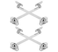 Operitacx 4pcs Zinc Alloy Kitchen Cabinet Hinges Rods, Heavy Duty Silver Stay Support Hinges Preventing Hand Injuries with Easy Installation for Kitchen Cabinets and Small Apartments