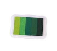 Operitacx 5-Color Gradient Ink Pad for Boys and Stamping, Non-Toxic Green Gradient Stamp Ink for DIY Scrapbooking and Handmade Cards