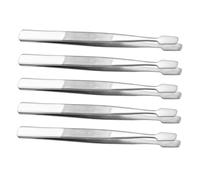Operitacx 5 Pack Stainless Steel Stamp Tweezers Precision Instruments for Collectors and Jewelers Flat Tip Design for Accurate Handling of Stamps Documents and Items