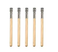 Operitacx 5 Pcs Pencil Extender for artists, Wooden pen Extension grips, Crayon Extender toppers Pencil Lengthener holder for Student Stationery