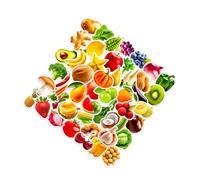 Operitacx 50 Sheets Fruit and Vegetable Stickers for Kawaii Food Decals for Laptops Water Bottles Scrapbooks and Journals Easy Peel Strawberry and Avocado Stickers for Creative Decoration
