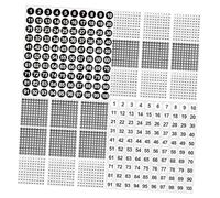 Operitacx 5000pcs Self Adhesive Number Stickers Consecutive Round Dot Decals Black White Color Coded Labels for School Office Inventory Organization