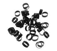 Operitacx 500pcs Non-Slip Silicone Cable Ties 12x4mm Flat Elastic Cord Management Bands Reusable Heavy Duty Rubber Bands for Home Office Wire Organization