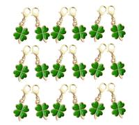 Operitacx 50pcs Alloy Four-leaf Clover Keychains with Portable Convenience and Wear-resistant Design, Cute Leaf Charms for Purse and Keys, for Everyday Use and Party Favors