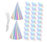 Operitacx 50Pcs Colorful Cone Birthday Hats Paper Party Caps for Adults for Birthday Celebrations Showers and Festive Events Durable and Easy Cleanup