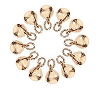 Operitacx 50Pcs DIY Bell Pendants Gold Plated Jewelry Accessories for Bracelet Necklace Making Crafts Lightweight Durable Charming Ornaments for Handmade Designs