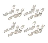 Operitacx 50pcs Double Hole Photo Frame Hangers Kit Sturdy Aluminum Alloy Hooks for Wall Hanging Pictures Photos Posters Paintings Home Office Shop Decor
