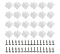 Operitacx 50pcs Drawer Bottom Support Brackets Drawer Bottom Installation Brackets Plastic White with Screws Secure Fixing Structural Reinforcement for Dressers and Cabinets