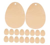 Operitacx 50pcs Egg Shaped Wooden Craft Slices for DIY Decoration Smooth Unfinished Wood Chips for Easter Crafts Wedding Embellishments and Creative Art Projects