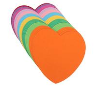 Operitacx 50pcs Heart Shape Colored Note Pads Sticky Memo Paper for School Stationery Smooth Writing No Residue Removable Flags for Books Documents and Creative DIY Crafts