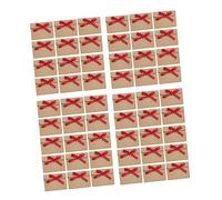 Operitacx 50pcs Kraft Paper Wedding Envelopes with Red Ribbon Bowknot European Style Invitation Card Pouches for Festive Gift Giving and Special Occasions