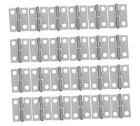 Operitacx 50pcs Miniature Iron Hinges with Screws and Compact Case Small Decorative Hinges for Handmade Crafts Mini Furniture Jewelry Boxes DIY Projects