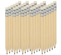 Operitacx 50pcs Natural Wood Short Log Pencils 10cm with Eraser Hb Graphite Golfing and Kids Erasable Writing Pencils for School and Toddler Drawing