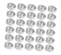 Operitacx 50PCS Professional Aluminum Tea Light Candle Cup Cases Metal Candle Shells for DIY Scented Wedding Valentines Day Dinner Safe Burn Bulk Making Supplies