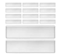 Operitacx 50pcs PVC Self-Adhesive Label Holders for Office and School Use, Index Card Pockets with Versatile Organisation and Waterproof Design for Paperwork and Cabinets