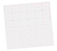 Operitacx 50pcs Semi Raw Xuan Paper with Grids for Calligraphy Practice Japanese Bamboo Pulp Rice Paper for Students with Enhanced Ink Control and Aging Preservation